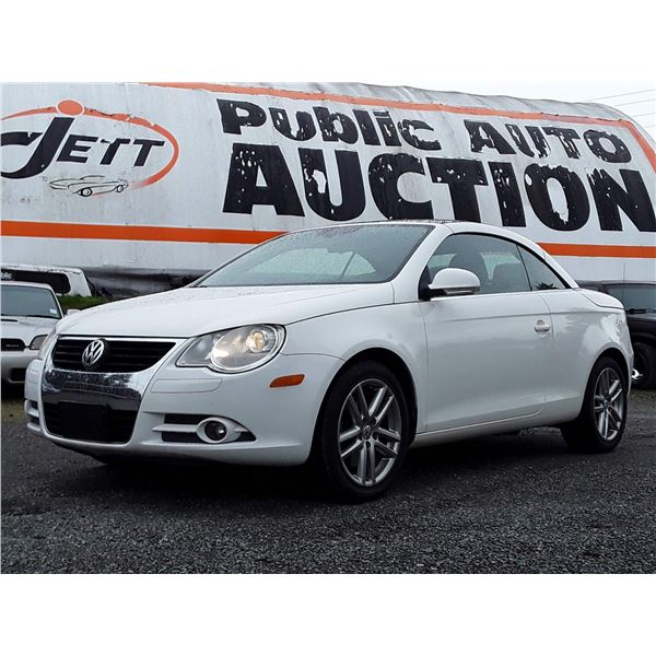 C3 --  2008 VW EOS LUX CONVERTIBLE , White , 253704  KM's
