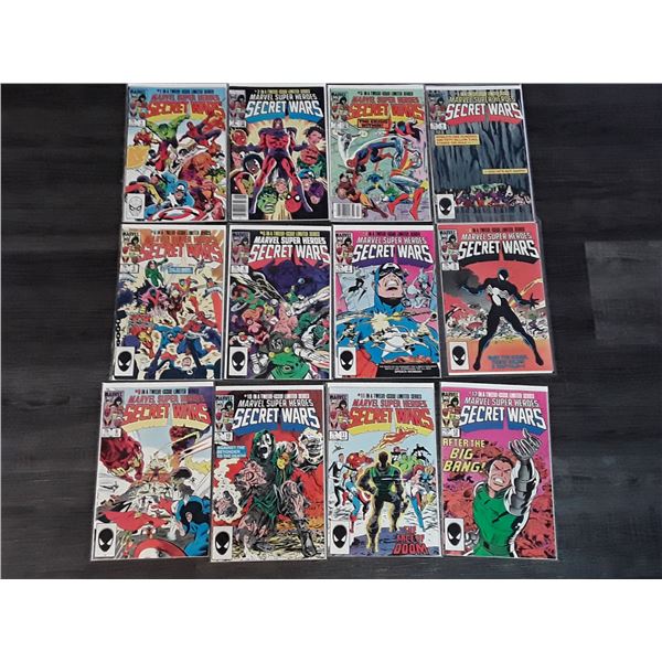 Lot of 12 Vintage Comics - Marvel Secret Wars #1-12