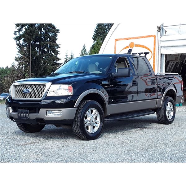 G2 --  2004 FORD F150 SUPERCREW 4X4 , Black , 210374  KM's