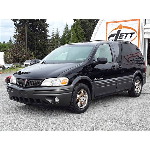 A6 --  2002 PONTIAC MONTANA , Black , 284663  KM's  "NO RESERVE"