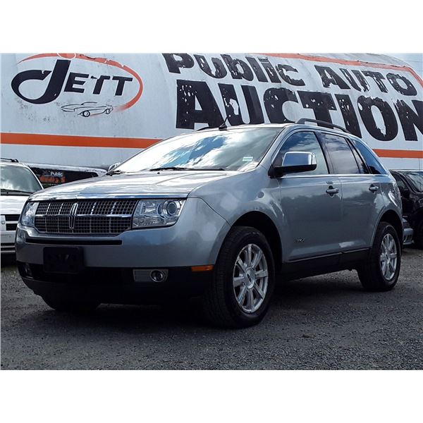 I2 --  2007 LINCOLN MKX , Silver , 262837  KM's