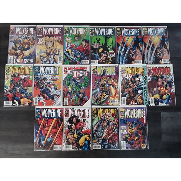 Lot of 16 Marvel Comics Wolverine Including #141-154