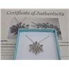 Image 1 : Sterling Silver Diamond Snowflake Slide Pendant/Necklace Set With 18" Silver Chain. Suggested Value