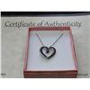 Image 1 : Blue + White Diamond Reversible Pendant/Necklace Set,Silver Chain 18" Suggested Value $225 With Cert
