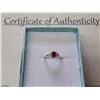 Image 1 : Ruby + Diamond Ring In 925 Silver With Platinum Overlay Suggested Value $370 With Certificate