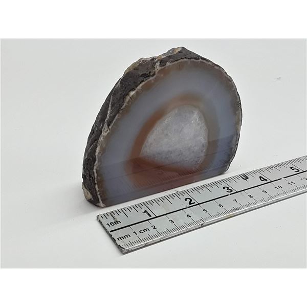 White/Brown Polished Agate