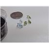 Image 3 : Lot of 5 Authentic Gemstones - 3 Peridot and 2 Aquamarine - Various Cuts