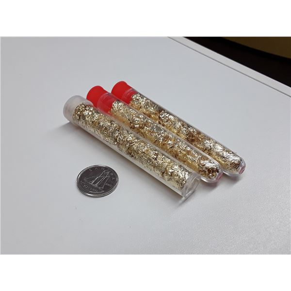 3 Vials of Authentic Gold Foil