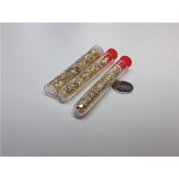 3 Vials of Authentic Gold Foil