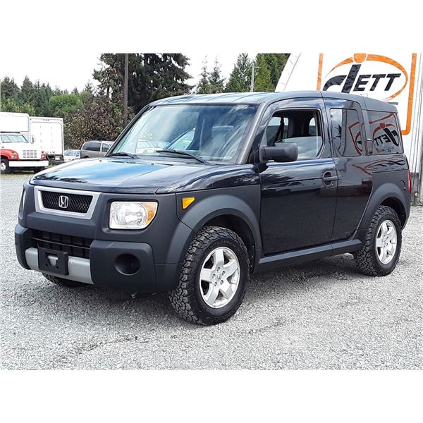 E1 --  2005 HONDA ELEMENT EX , Black , 290539  KM's