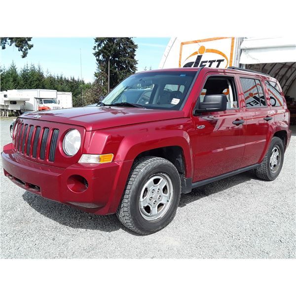 E5 --  2008 JEEP PATRIOT SPORT , Red , 188370  KM's