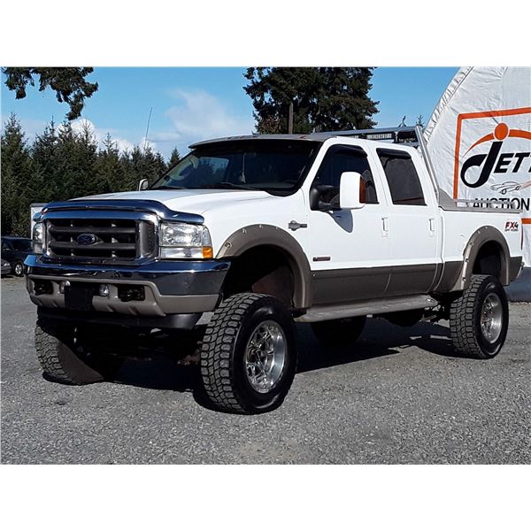 H3 --  2003 FORD F350 LARIAT KING RANCH 4X4 S.D. , White , 238350  KM's