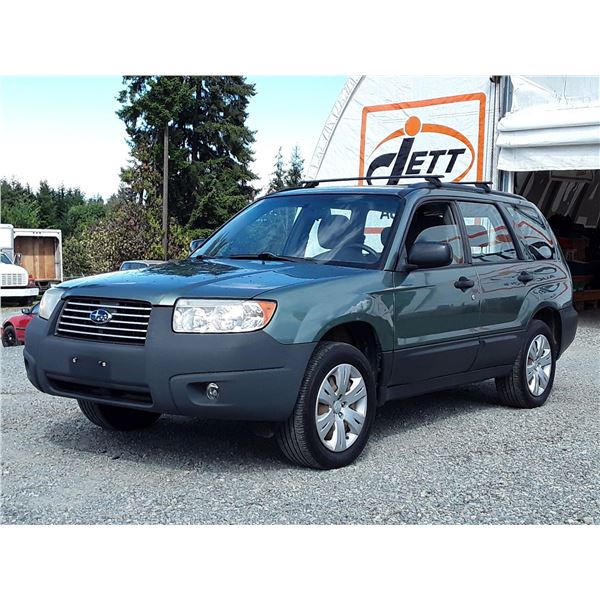 D2 --  2008 SUBARU FORESTER 2.5X , Green , 252038  KM's