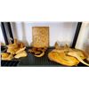 Image 1 : 2 Carved Birds on sanded burl 2 bird carvings- Salmon carving and more