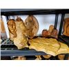 Image 1 : Carvings- 4 Lady heads - Birds on a Branch -  Girl Wall Hanging - and more