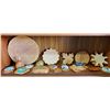 Image 1 : Carvings - Bird maple leaf 7 painted sand dollars & 4 wall hangings