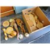Image 1 : Box Lot 2 - Misc. carvings and sanded Unique branches