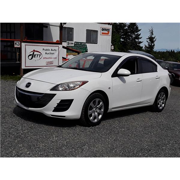D6 --  2010 MAZDA 3 I, WHITE, 208,498 KMS