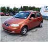 Image 1 : A12 --  2007 CHEVROLET AVEO , Orange , 159642  KM's