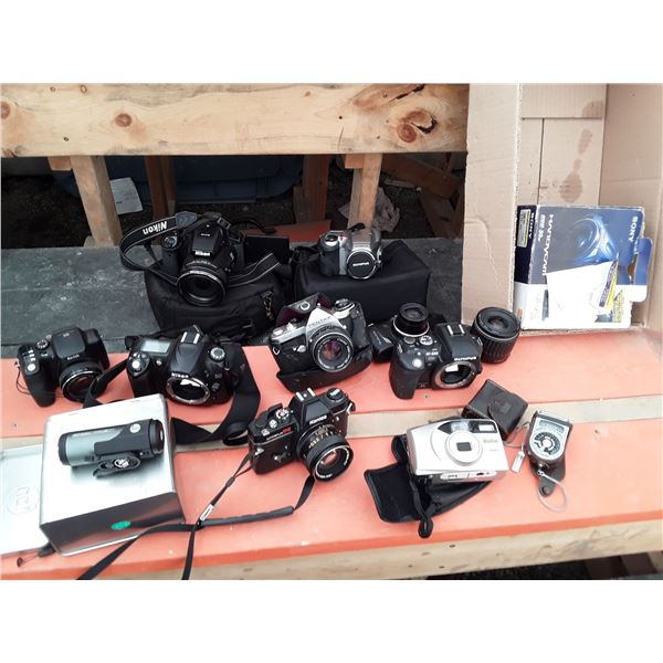 406 --  Lot of 9 Cameras and More