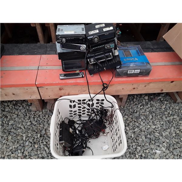 408 --  Basket full of Automotive stereos and more