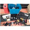 Image 1 : 427 --  Large bin of tools Inc. Stanley extra long screw gun, Pin nailer and more