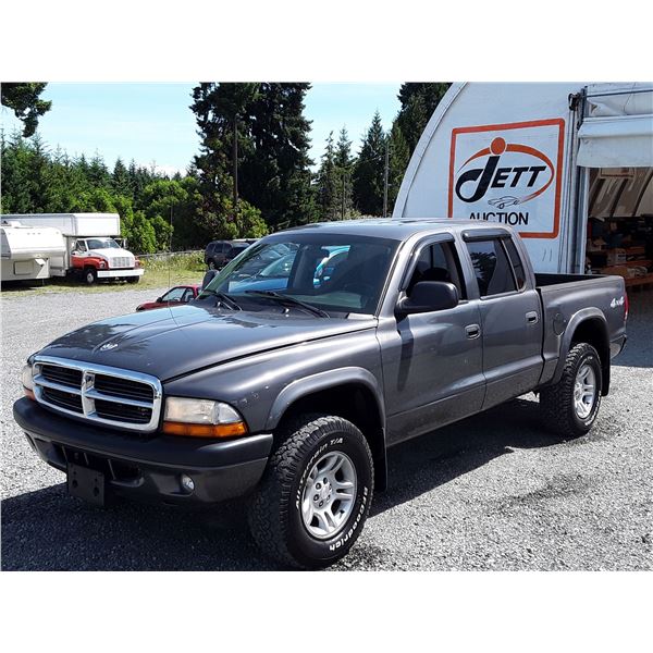 G6 --  2004 DODGE DAKOTA QUAD SPORT 4X4 , Blue , 234603  KM's