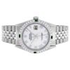 Image 4 : Rolex Mens Stainless Steel Silver MOP Roman 36MM Diamond & Emerald Datejust