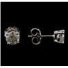 Image 2 : 14KT White Gold 1.04 ctw Diamond Stud Earrings