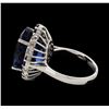 Image 3 : 17.13 ctw Tanzanite, Sapphire and Diamond Ring - 14KT White Gold