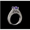 Image 4 : 14KT White Gold 1.98 ctw Tanzanite and Diamond Ring
