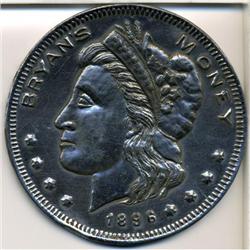 1896 William Jennings Bryan Large White Metal.