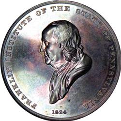 1874 Franklin Institute Silver Medal in Original