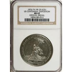 1876 Centennial Exposition, HK-20, MS62 NGC