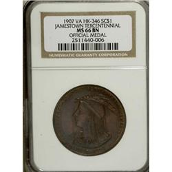 1907 Jamestown Tercent., HK-346, MS66 BN NGC