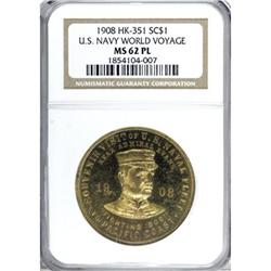 1908 U.S. Navy, HK-351, MS62 PL NGC