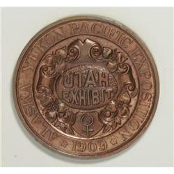 1909 Utah Dollar, HK-359, AU50 Uncertified