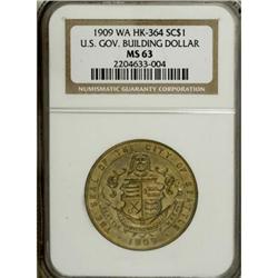 1909 U.S. Gov't Building, HK-364, MS63 NGC