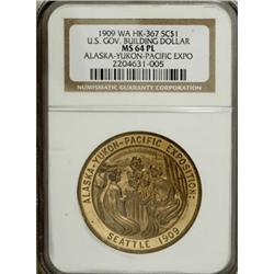 1909 U.S. Gov't Bldg, HK-367, MS64 PL NGC