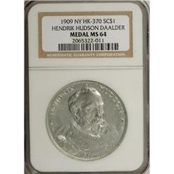 1909 Hendrik Hudson Daalder, HK-370, MS64 NGC