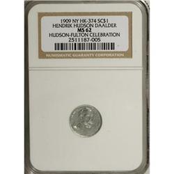 1909 Hendrik Hudson Daalder, HK-374, MS62 NGC