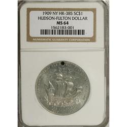 1909 Hudson-Fulton, HK-385, MS64 NGC