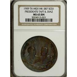 1909 Taft-Diaz, English Reverse, HK-387, MS65