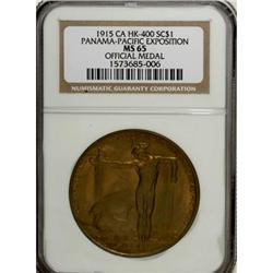 1915 Panama-Pacific, HK-400, MS65 NGC