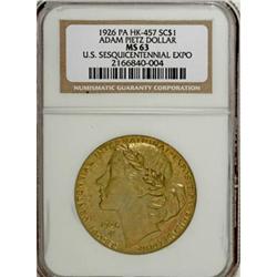 1926 Adam Pietz Dollar, HK-457, MS63 NGC