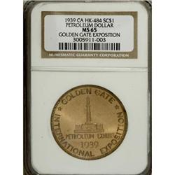 1939 Petroleum Dollar, HK-484, MS65 NGC
