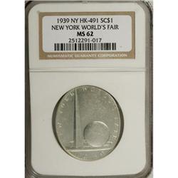 1939 New York World's Fair, HK-491, MS62 NGC
