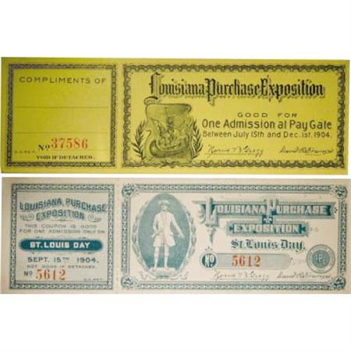 Louisiana Purchase 19031904 Admission Tickets