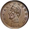 Image 1 : 1864 MS63 Brown NGC Lincoln Civil War Patriotic
