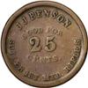 Image 1 : R.6 Sutler Token J.J. Benson 1st Mtd. Rifles